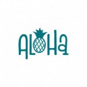 Texte thermocollant estival "Aloha " - L'ananas c'est toujours tendance !