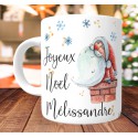 Mug Joyeux Noël prénom - Cadeau de Noël