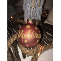 Boule de Noël Rose foncé personnalisée- Décorez votre sapin avec les prénoms de vos êtres chers