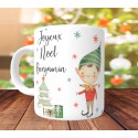 Mug Joyeux Noel Lutin garcon - Cadeau de Noël personnalisé