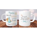 Mug Naissance modèle Ourson Garcon - Sans Photo - Personnalisable