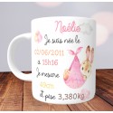 Mug Faire Part Lapin Fille - Sans Photo - Personnalisable