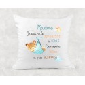 Coussin de naissance personnalisé - Cadeau Naissance Bébé