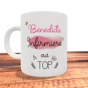 Mug Infirmière au top - Prénom et métier PERSONNALISABLE