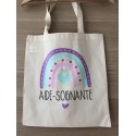 Tote Bag Arc en Ciel + Métier - Titre ou prénom au choix