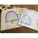 Kit Arc en Ciel - T shirt + Tote Bag + pochette personnalisés