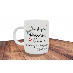 Mug Parrain d'amour - PERSONNALISABLE - Cadeau Baptême