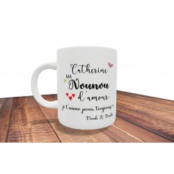 Mug Nounou d'amour - PERSONNALISABLE- Cadeau Assistante Maternelle