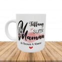 Mug Personnalisé Super maman de - Cadeau fete des meres