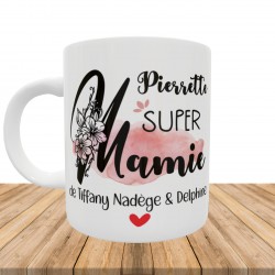 Mug Personnalisé Super Mamie de - Cadeau personnalisé Grand-mère