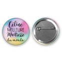 Badge Epingle Meilleure Maîtresse - Personnalisable