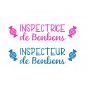 Appliqué Inspecteur de Bonbons -Motif en flex thermocollant 2 tailles au choix