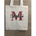 Tote Bag Monogramme et prénom - Personnalisé