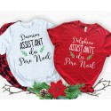 T shirt Assistant du père Noel Personnalisé prénom - Modèle Homme Femme ou Enfant