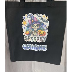 Sac à bonbons halloween Sorciere Prénom