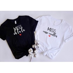 T shirt Miss personnalisé avec le mot de votre choix