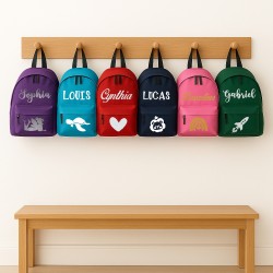 Sac à dos personnalisé enfant - Prénom et motif - Choix des couleurs - Précommande rentrée crèche et maternelle