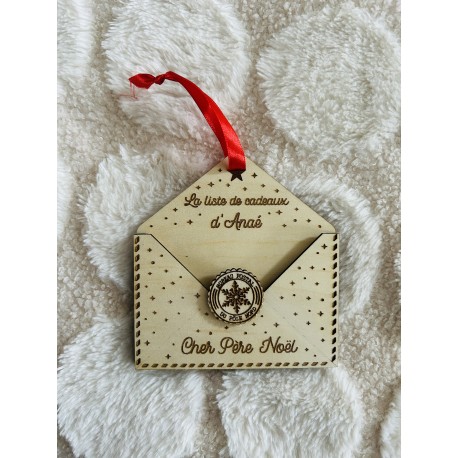 lettre_pere_noel_bois_gravee_prenom_lettre_noel_en_bois_personnalisée