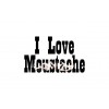 Texte en flex thermocollant "I love Moustache V2"