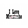 Texte en flex thermocollant "I love Moustache V2"