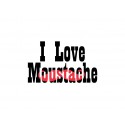 Texte en flex thermocollant "I love Moustache V2"