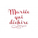 Appliqué "Mariée qui déchire" à thermocoller