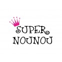 "Super nounou" texte en flex thermocollant