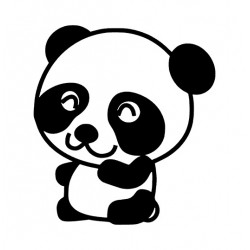 Appliqué thermocollant motif "Panda V2"