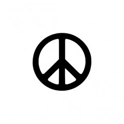 Flex thermocollant "Logo peace and love" 3 tailles au choix