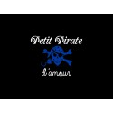 Appliqué en flex thermocollant "Petit Pirate d'amour"