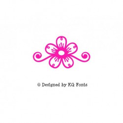 Appliqué "Fleur 1" en flex thermocollant design by KG Fonts