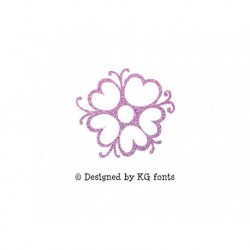Appliqué "Fleur 6" en flex thermocollant design by KG Fonts