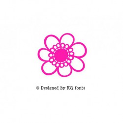 Appliqué "Fleur 7" en flex thermocollant design by KG Fonts