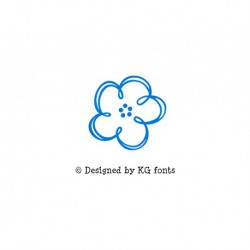 Appliqué "Fleur 11" en flex thermocollant design by KG Fonts