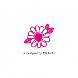 Appliqué "Fleur 12" en flex thermocollant design by KG Fonts