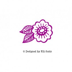 Appliqué "Fleur 13" en flex thermocollant design by KG Fonts