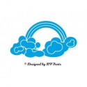 Appliqué "Nuage Arc en Ciel" en flex thermocollant design by BV Fonts