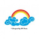 Appliqué "Nuage Arc en Ciel V2" en flex thermocollant design by BV Fonts