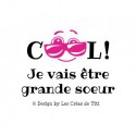 Texte thermocollant "Cool Grande Soeur"