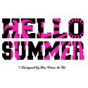 Appliqué "Hello Summer" en flex thermocollant