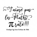 Texte "J'aime pas les maths" à thermocoller