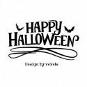 Motif thermocollant " Texte Happy Halloween" en flex thermocollant