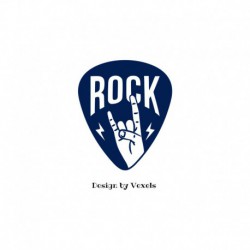 Appliqué "Badge Rock V1" en flex thermocollant