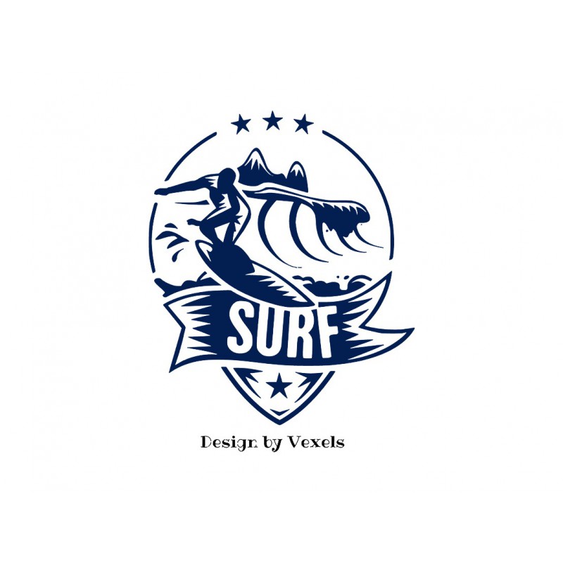 Appliqué Logo Surf motif à thermocoller au fer à repasser