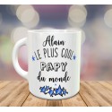 Mug personnalisable Le Plus cool Papy du monde avec prénom