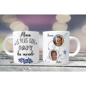 Mug personnalisable Le Plus cool Papy du monde prénom + 2 Photos