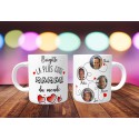 Mug personnalisable La plus cool maman du monde prénom + 4 Photos