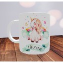 Mug Licorne avec prénom personnalisé