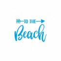 Texte thermocollant "To The beach"