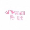 Texte thermocollant "Beach Life"- Couleur au choix